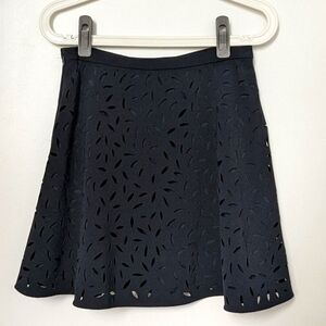 Banana Republic Laser Cut A-line Flared Skirt Sz 0